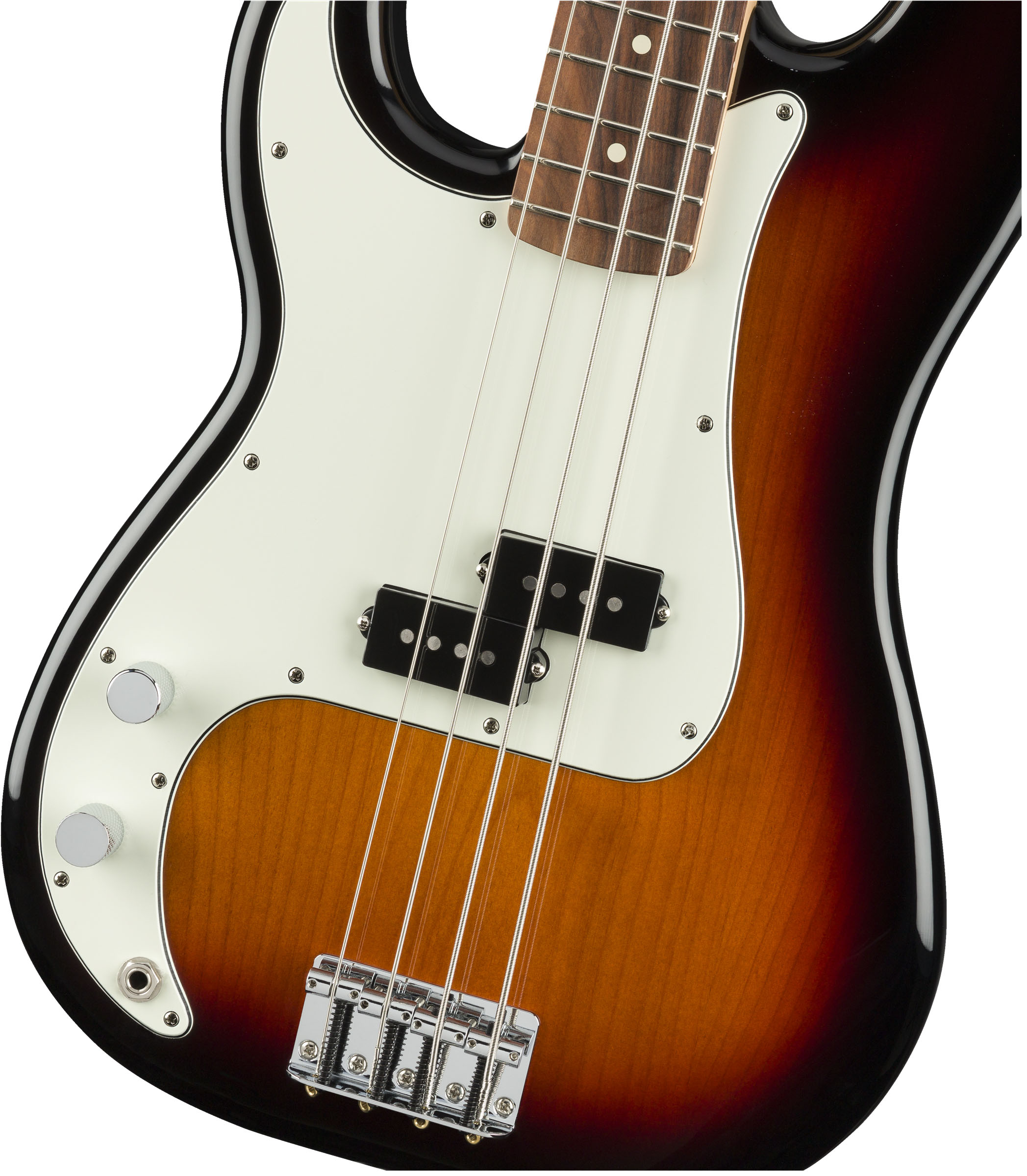 Player Precision Bass® Left-Handed, Pau Ferro Fingerboard, 3-Color Sunburst - Image 4