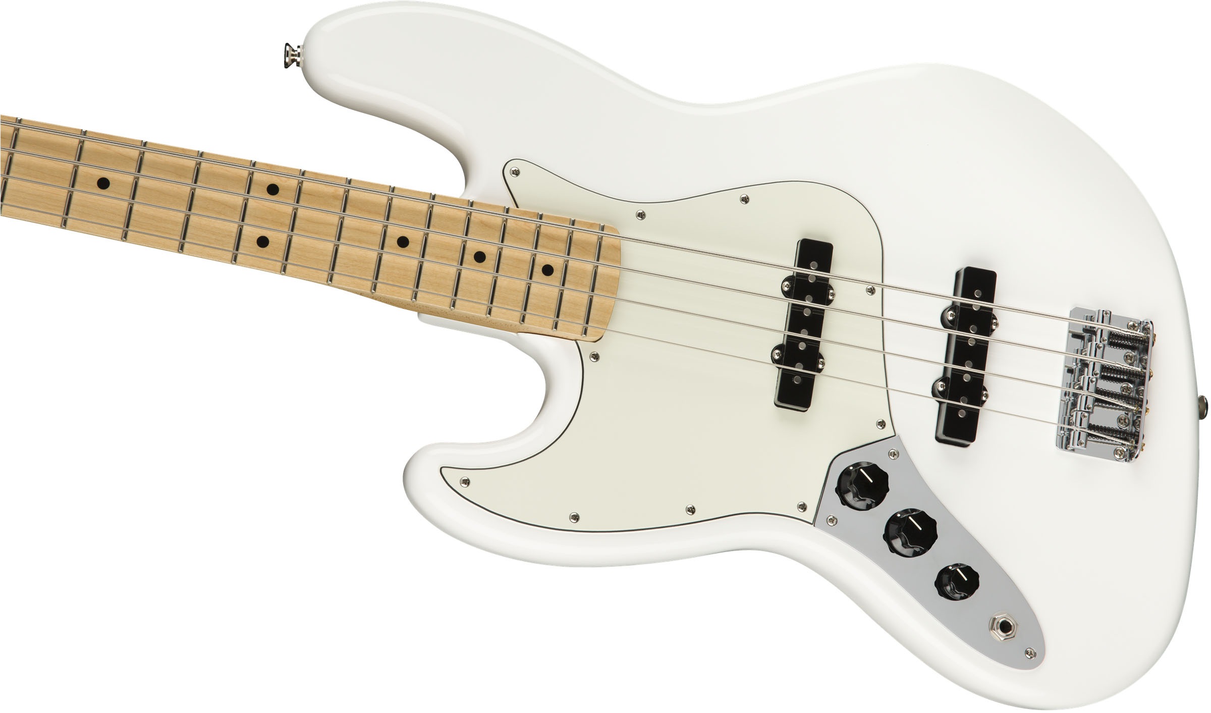 Player Jazz Bass® Left-Handed, Maple Fingerboard, Polar White - Image 3