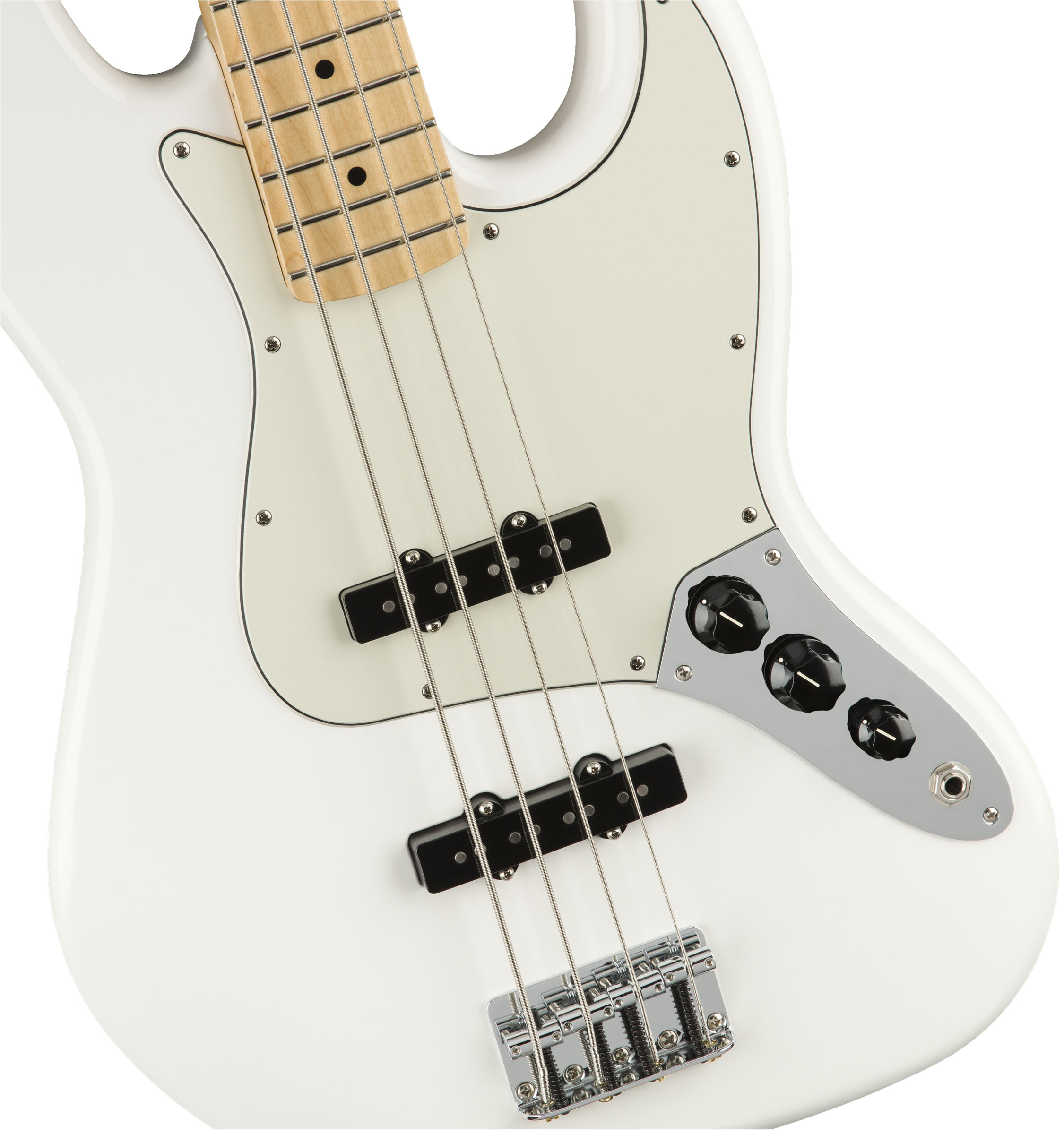 Player Jazz Bass® Left-Handed, Maple Fingerboard, Polar White - Image 2
