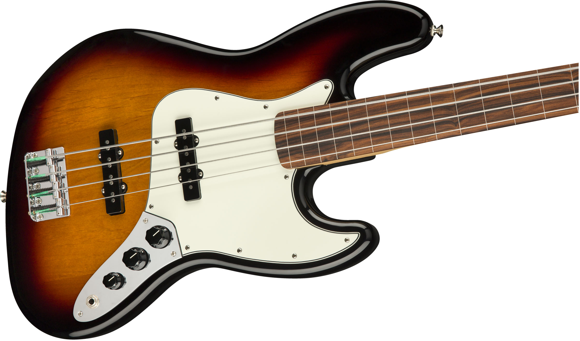 Player Jazz Bass® Fretless, Pau Ferro Fingerboard, 3-Color Sunburst - Image 3