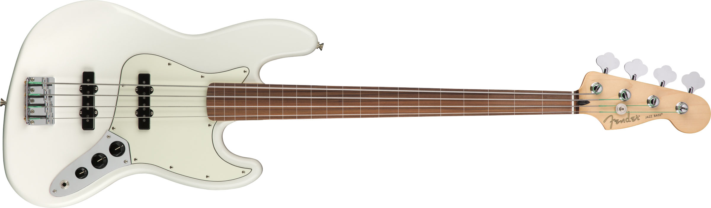 Player Jazz Bass® Fretless, Pau Ferro Fingerboard, Polar White