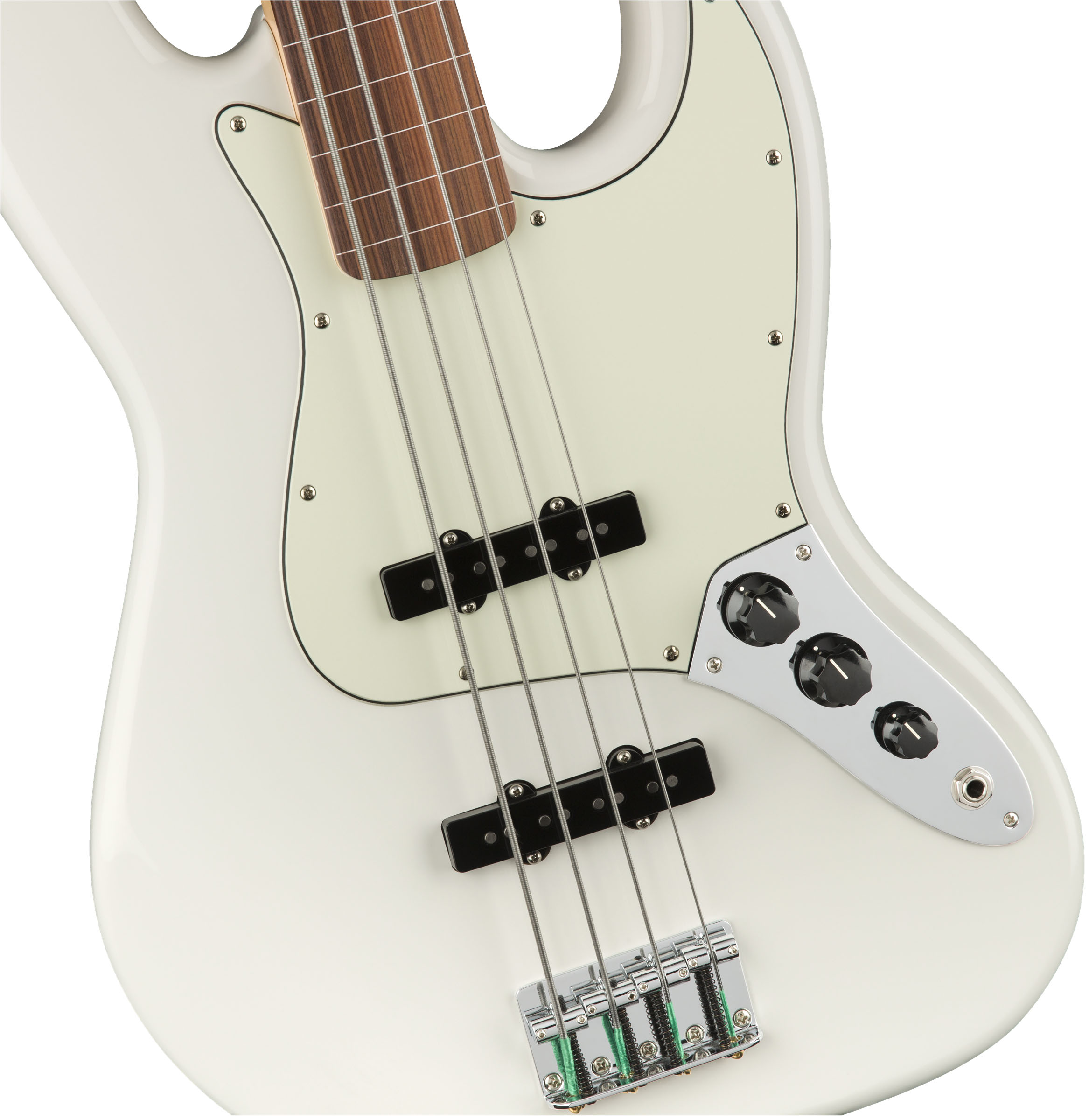 Player Jazz Bass® Fretless, Pau Ferro Fingerboard, Polar White - Image 2