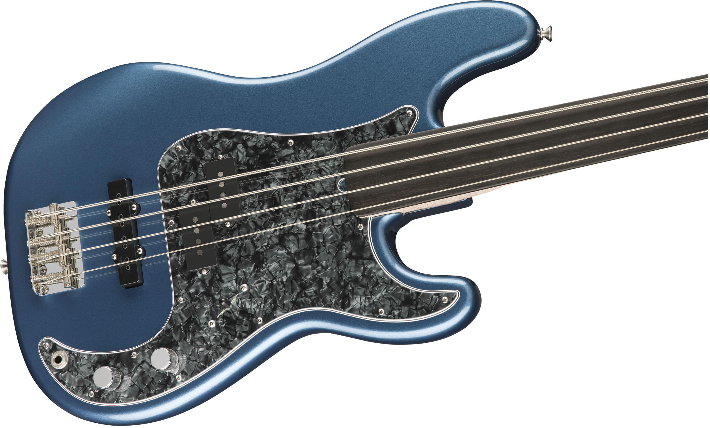 Tony Franklin Fretless Precision Bass®, Ebony Fingerboard, Lake Placid Blue - Image 3
