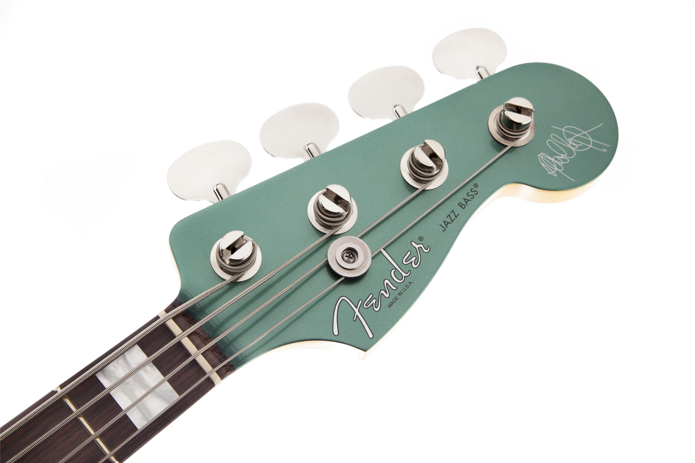 Adam Clayton Jazz Bass®, Rosewood Fingerboard, Sherwood Green Metallic - Image 6