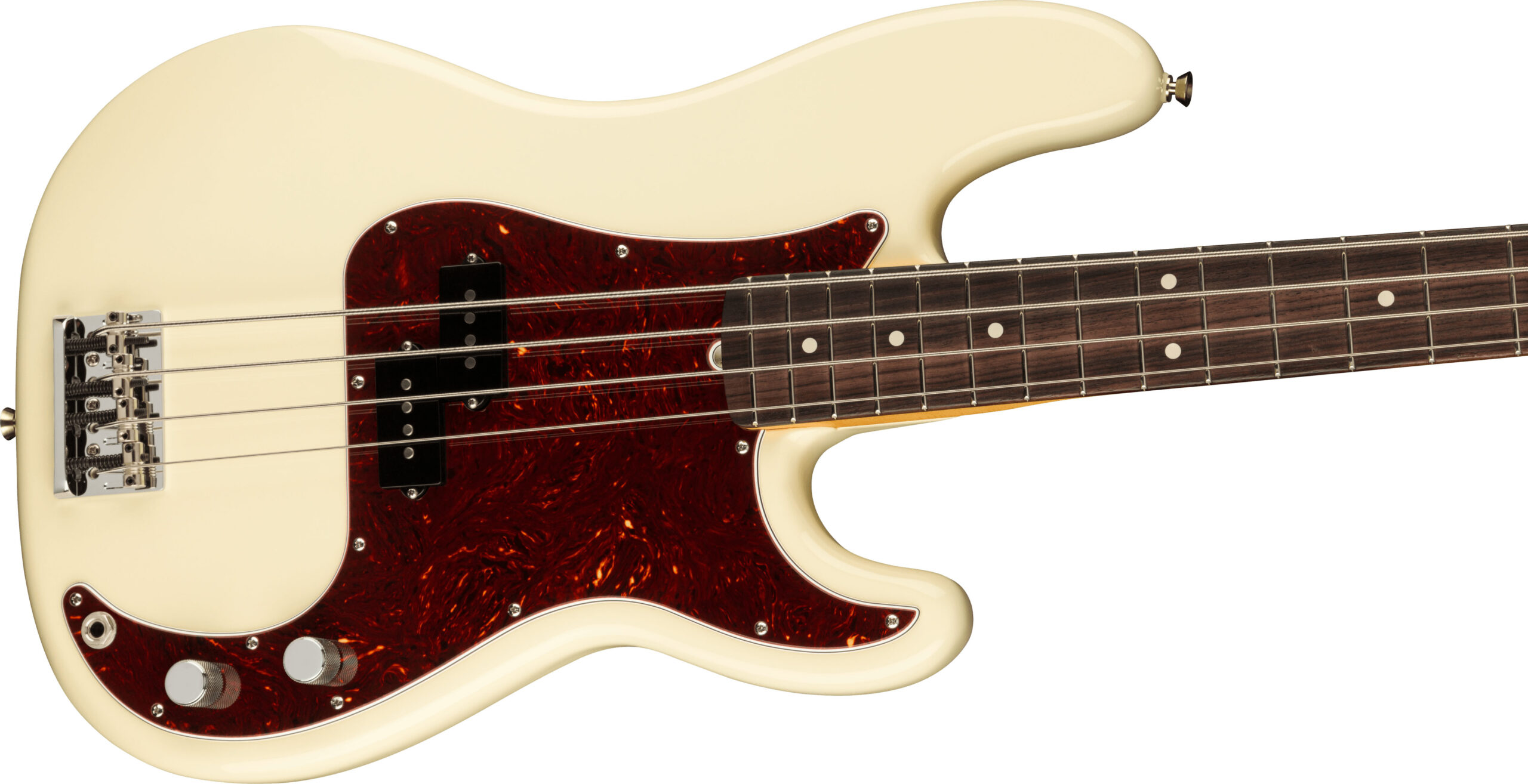 American Professional II Precision Bass®, Rosewood Fingerboard, Olympic White - Image 3