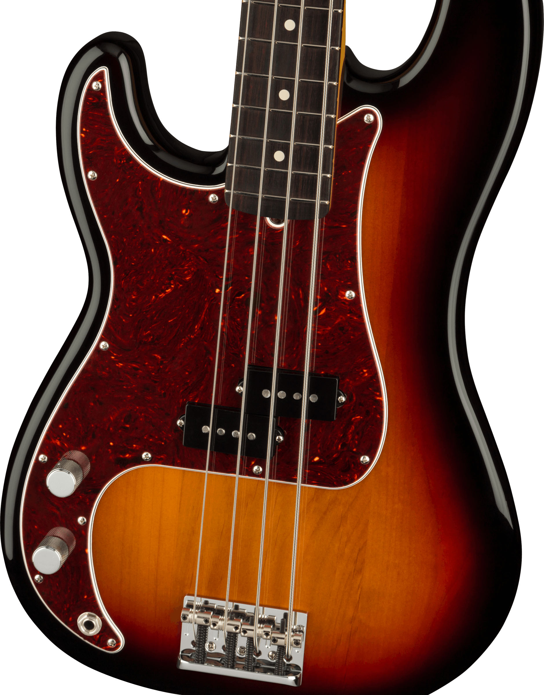 American Professional II Precision Bass® Left-Hand, Rosewood Fingerboard, 3-Color Sunburst - Image 2