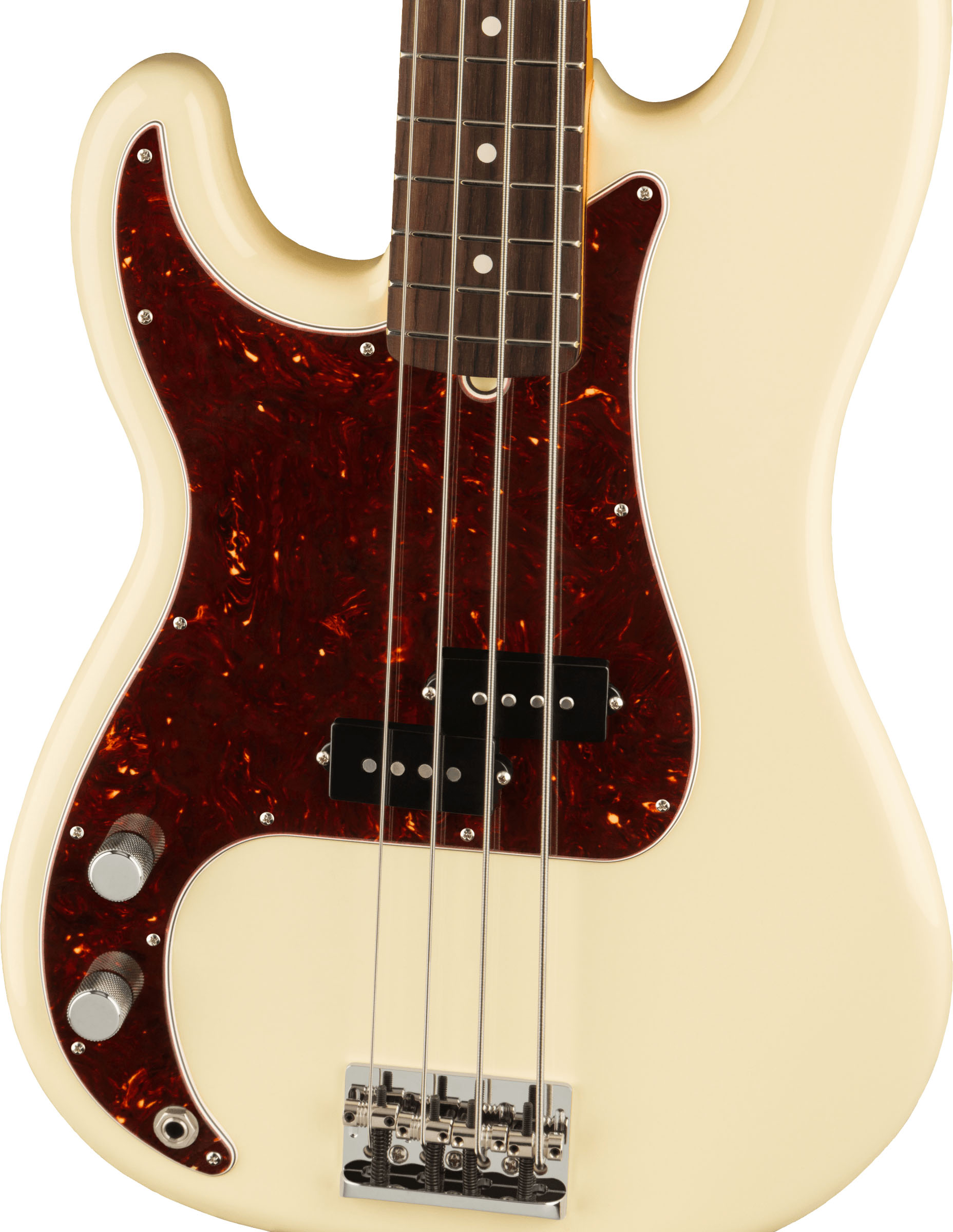 American Professional II Precision Bass® Left-Hand, Rosewood Fingerboard, Olympic White - Image 2