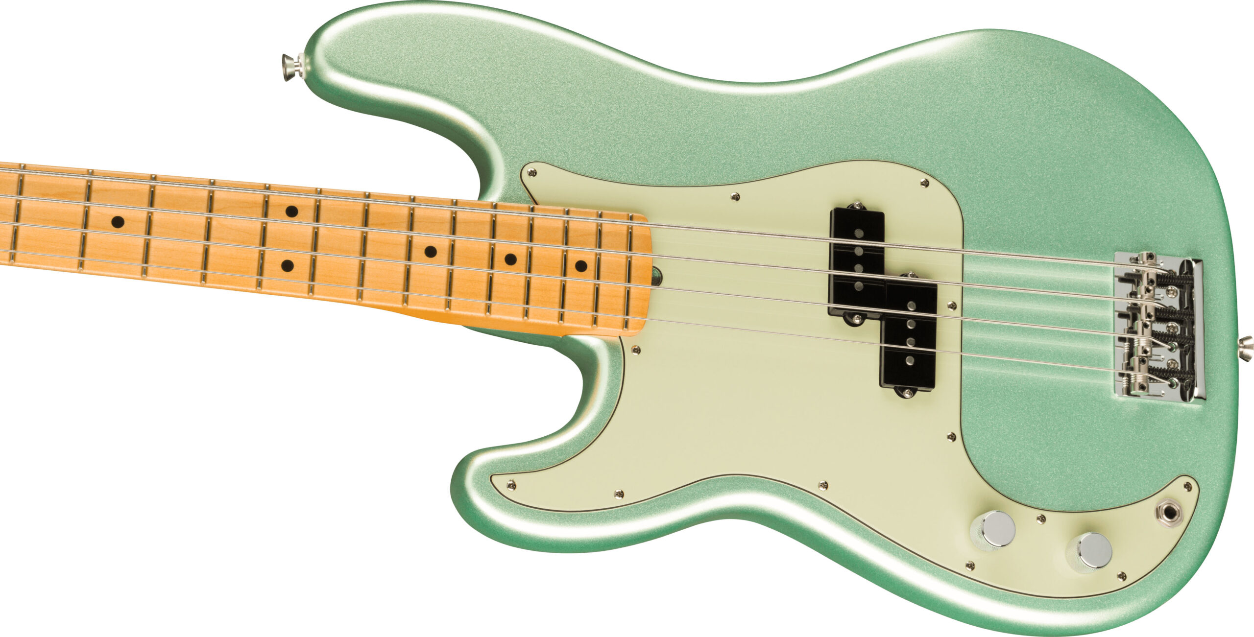 American Professional II Precision Bass® Left-Hand, Maple Fingerboard, Mystic Surf Green - Image 3