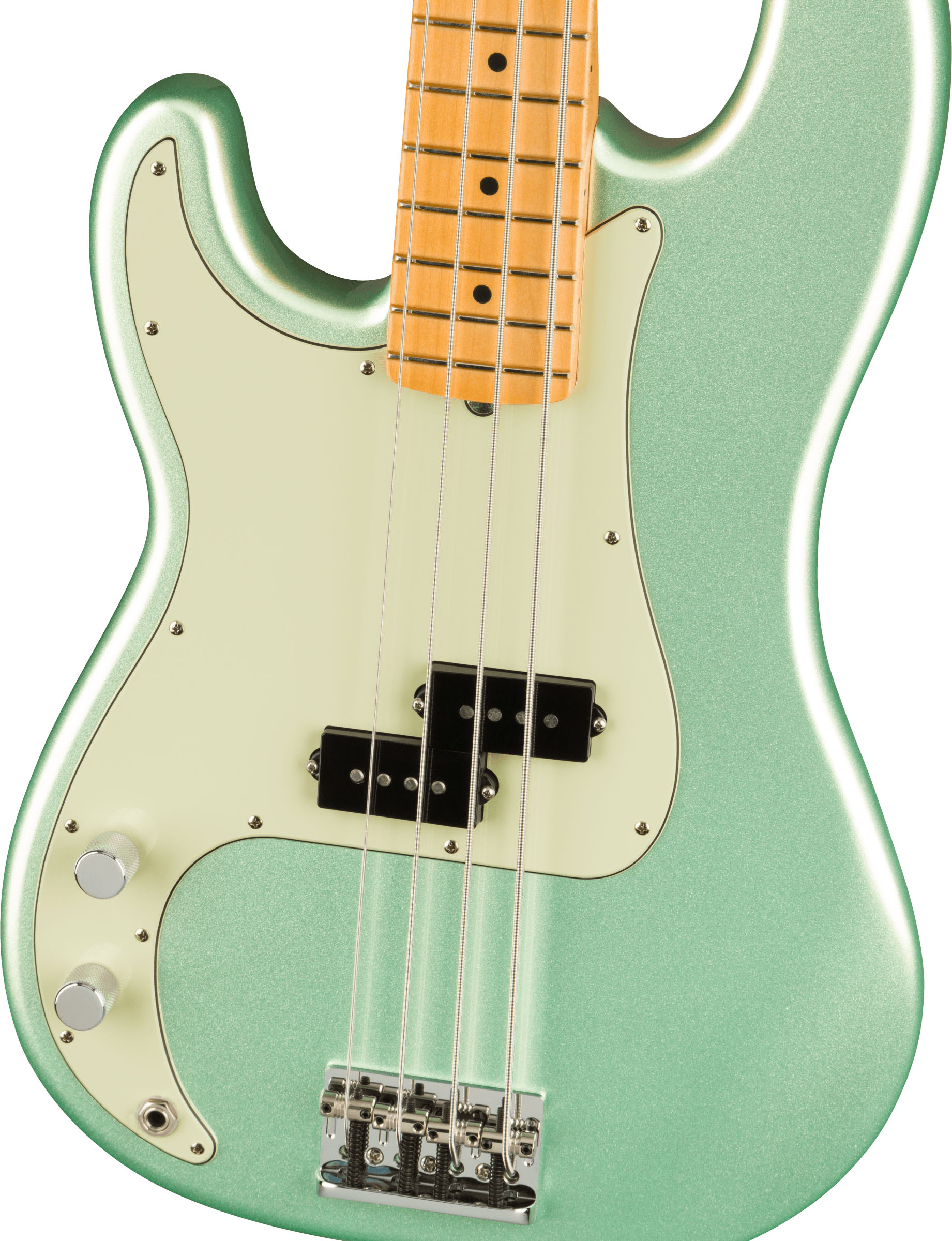 American Professional II Precision Bass® Left-Hand, Maple Fingerboard, Mystic Surf Green - Image 2