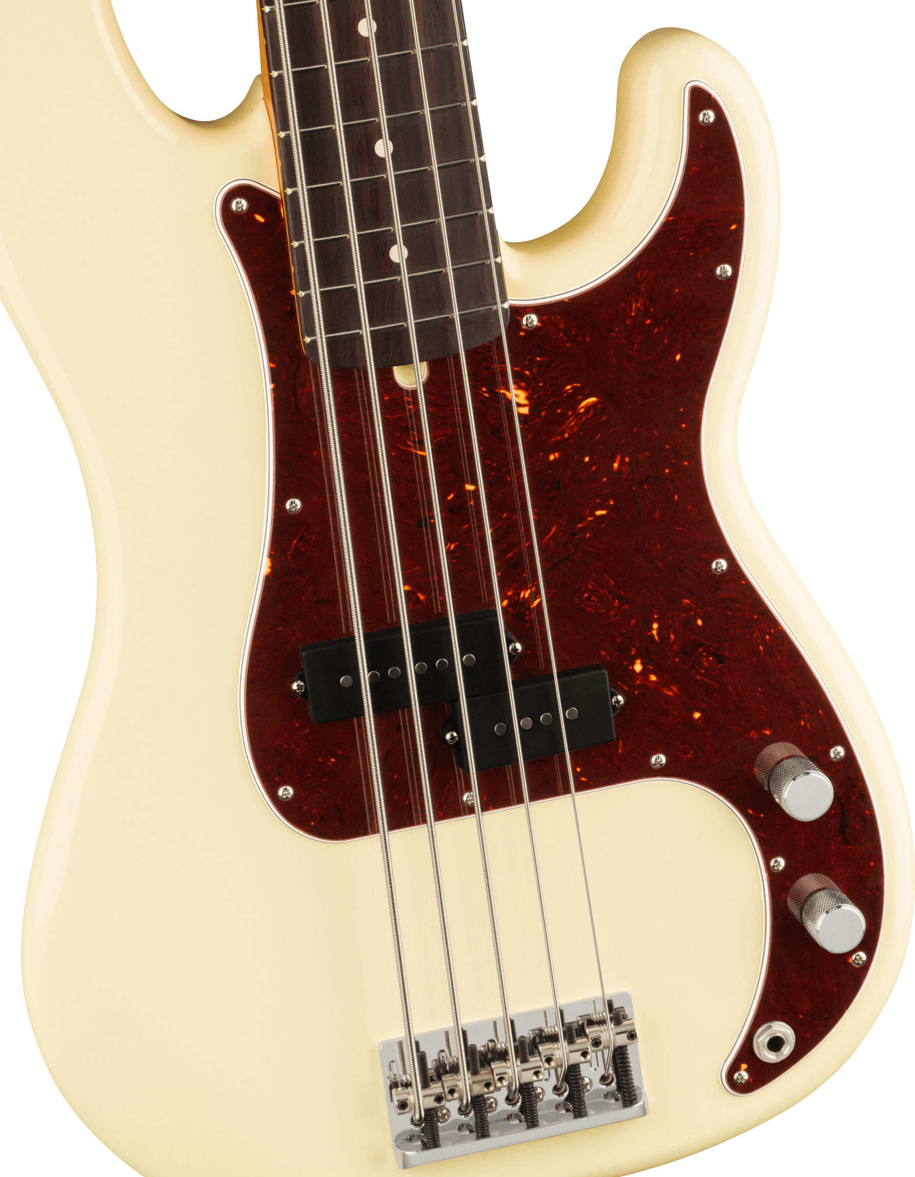 American Professional II Precision Bass® V, Rosewood Fingerboard, Olympic White - Image 2