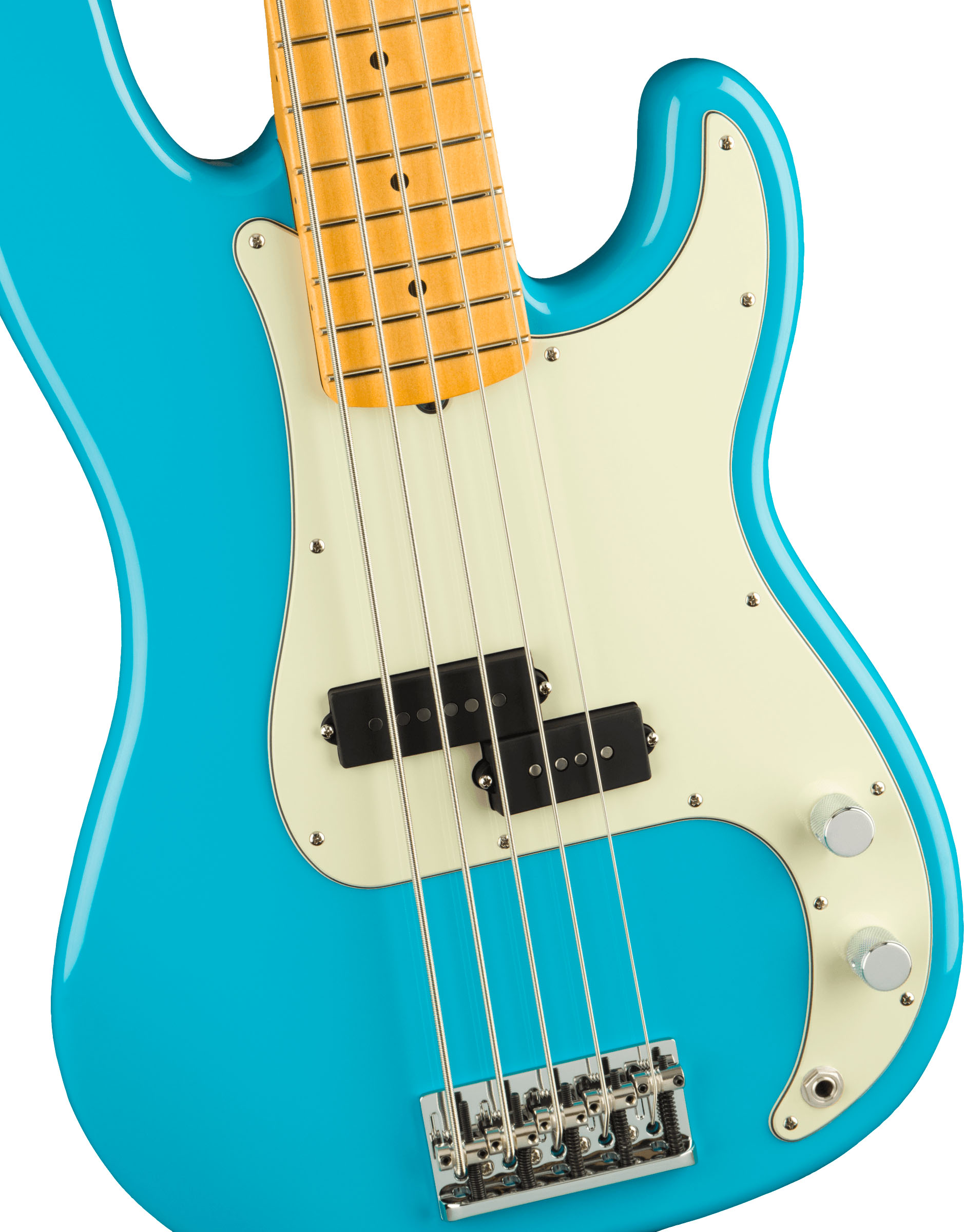 American Professional II Precision Bass® V, Maple Fingerboard, Miami Blue - Image 2