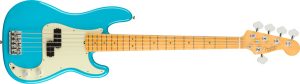 American Professional II Precision Bass® V, Maple Fingerboard, Miami Blue