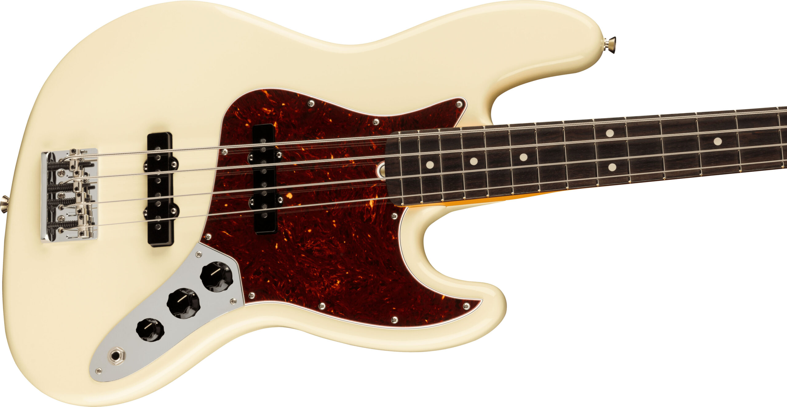 American Professional II Jazz Bass®, Rosewood Fingerboard, Olympic White - Image 3