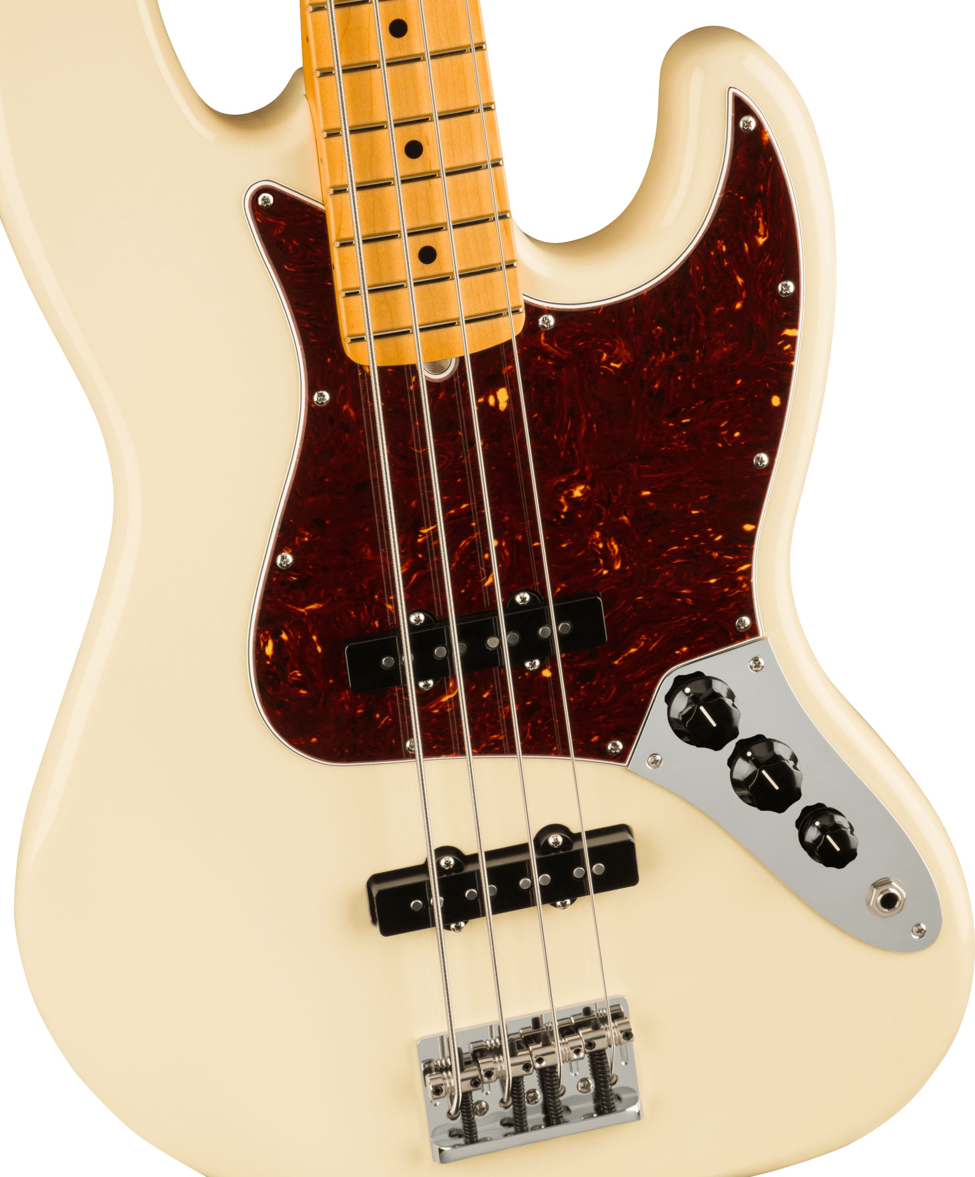 American Professional II Jazz Bass®, Maple Fingerboard, Olympic White - Image 2