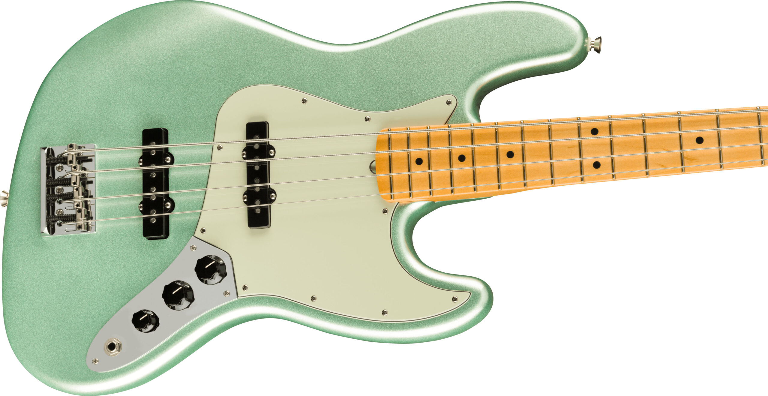 American Professional II Jazz Bass®, Maple Fingerboard, Mystic Surf Green - Image 3