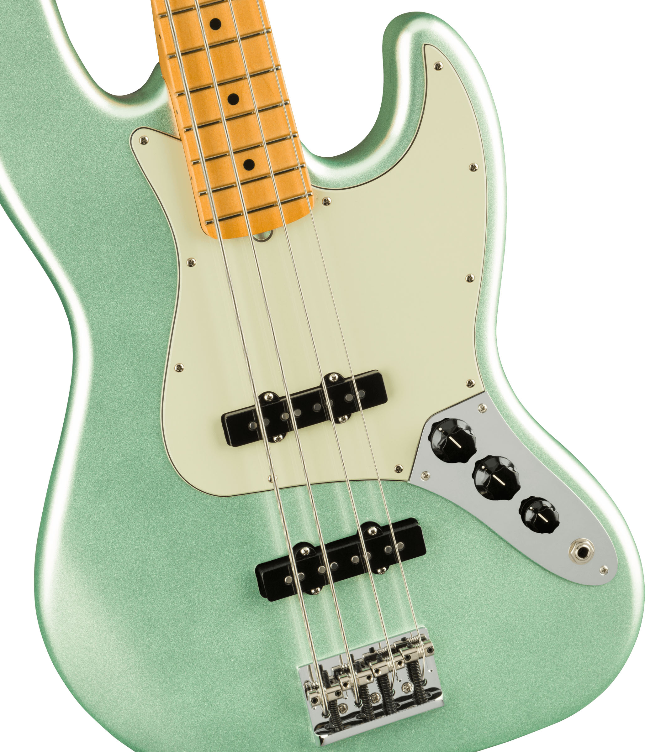 American Professional II Jazz Bass®, Maple Fingerboard, Mystic Surf Green - Image 2