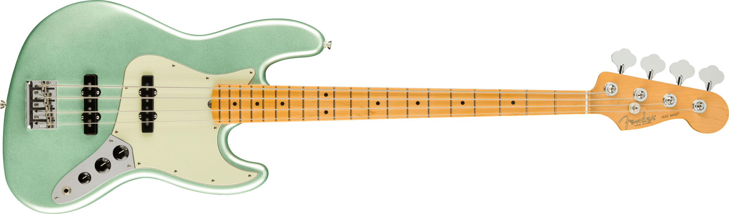American Professional II Jazz Bass®, Maple Fingerboard, Mystic Surf Green
