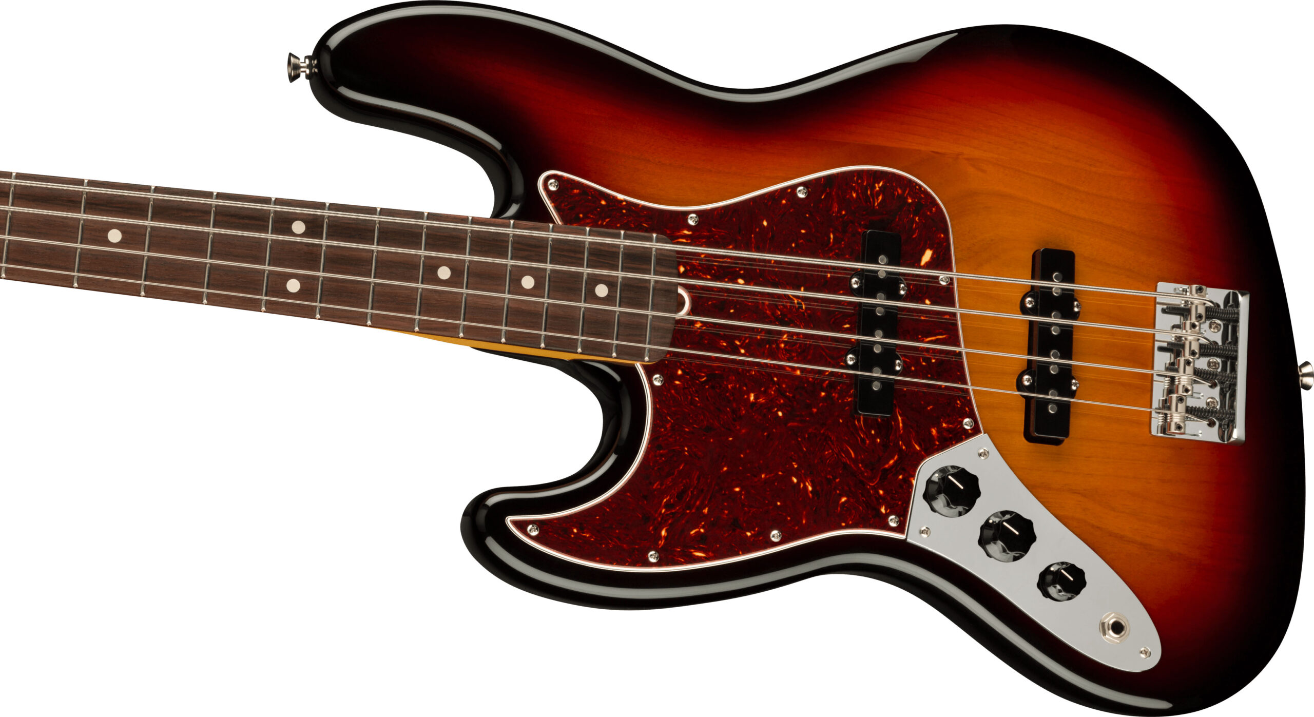 American Professional II Jazz Bass® Left-Hand, Rosewood Fingerboard, 3-Color Sunburst - Image 3