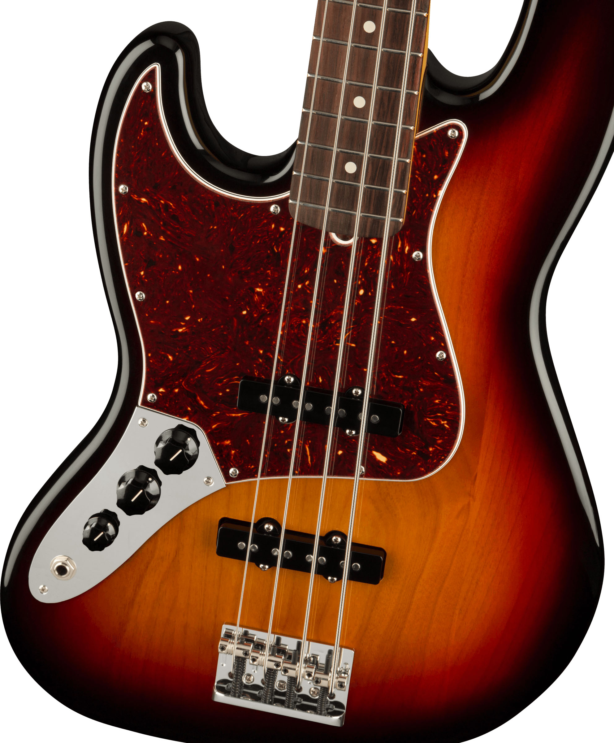 American Professional II Jazz Bass® Left-Hand, Rosewood Fingerboard, 3-Color Sunburst - Image 2
