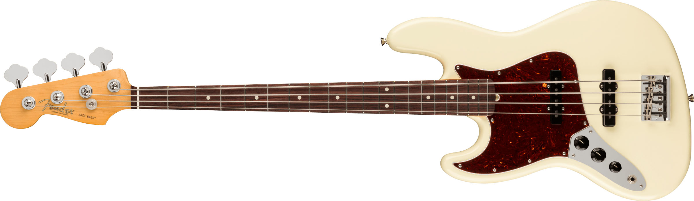American Professional II Jazz Bass® Left-Hand, Rosewood Fingerboard, Olympic White