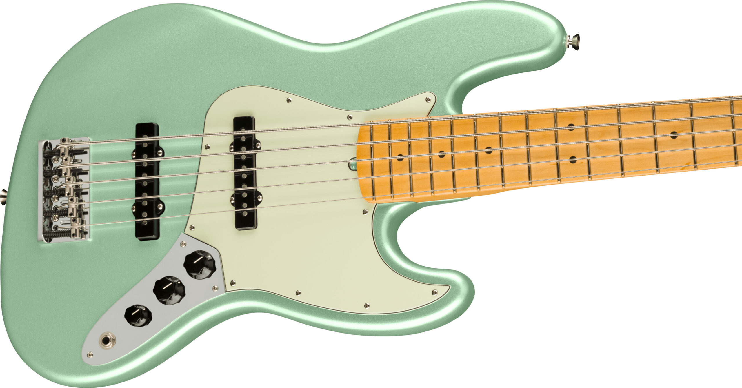 American Professional II Jazz Bass® V, Maple Fingerboard, Mystic Surf Green - Image 3