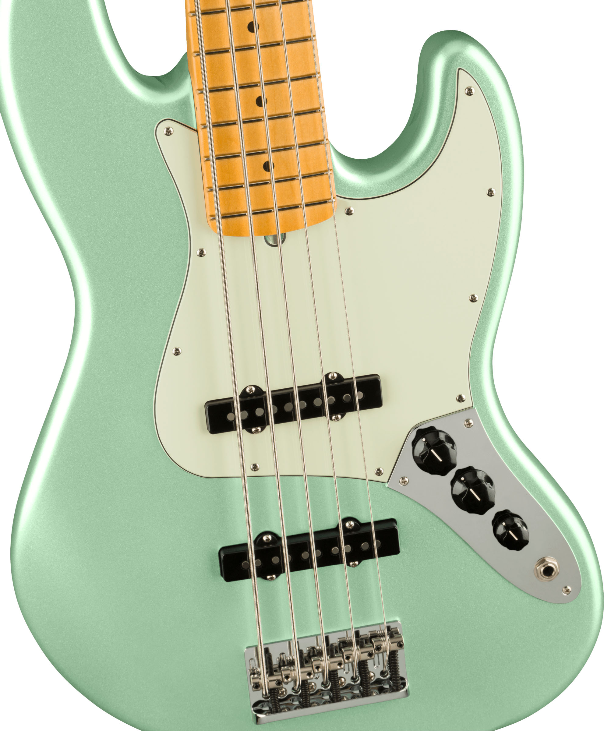 American Professional II Jazz Bass® V, Maple Fingerboard, Mystic Surf Green - Image 2