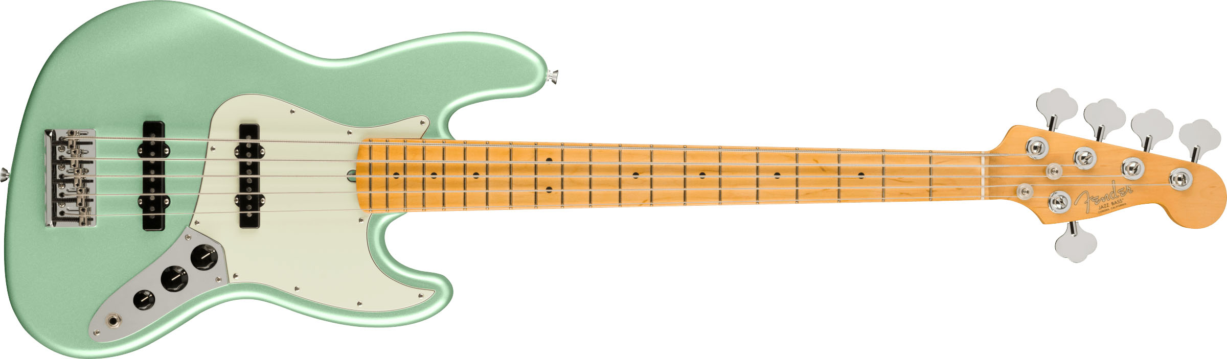 American Professional II Jazz Bass® V, Maple Fingerboard, Mystic Surf Green
