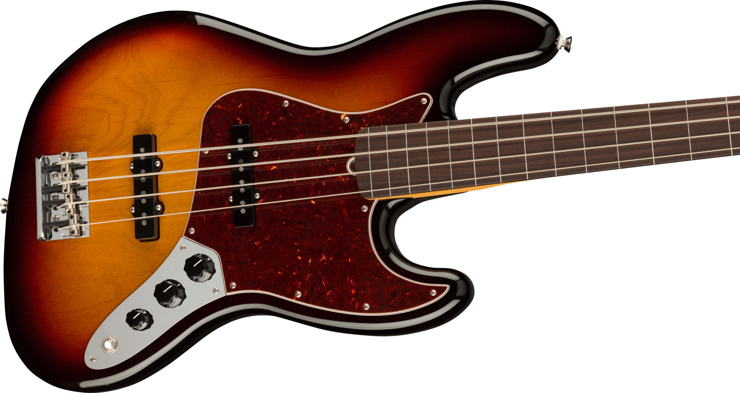 American Professional II Jazz Bass® Fretless, Rosewood Fingerboard, 3-Color Sunburst - Image 3