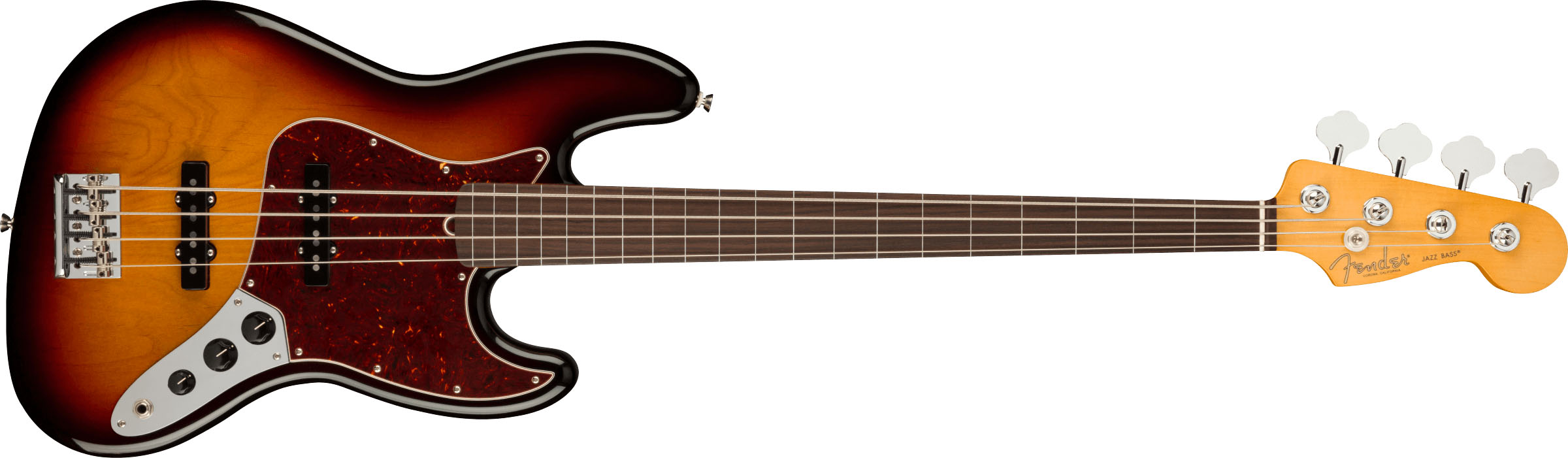 American Professional II Jazz Bass® Fretless, Rosewood Fingerboard, 3-Color Sunburst