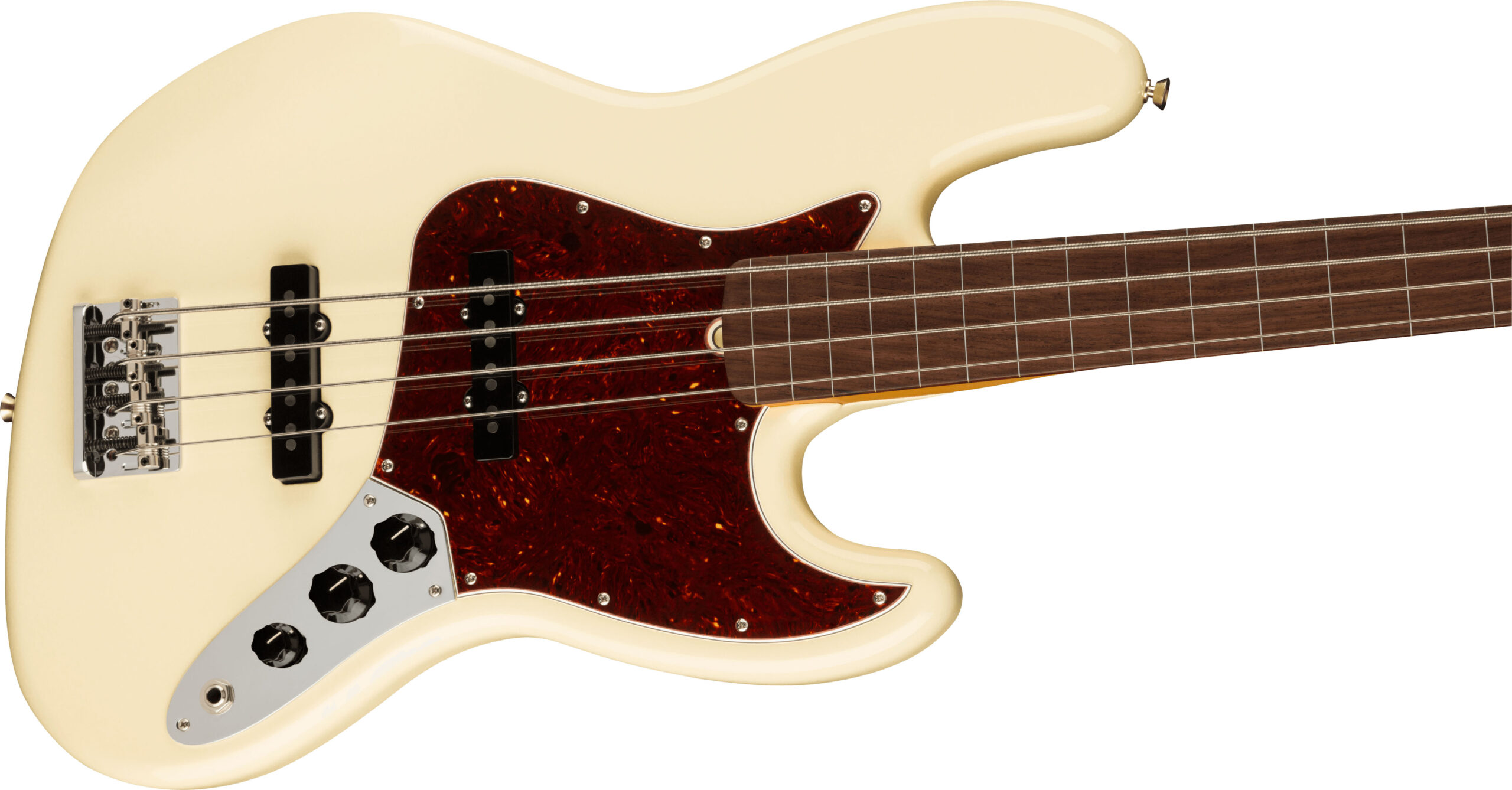 American Professional II Jazz Bass® Fretless, Rosewood Fingerboard, Olympic White - Image 3