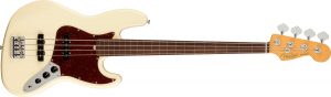 American Professional II Jazz Bass® Fretless, Rosewood Fingerboard, Olympic White