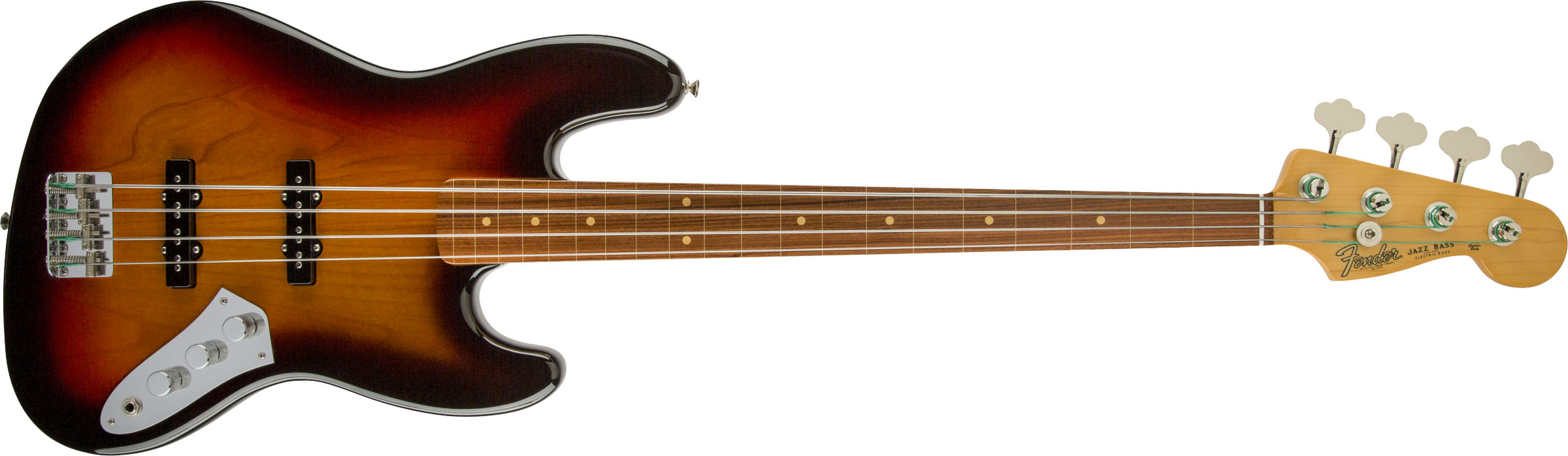 Jaco Pastorius Jazz Bass®, Fretless, Pau Ferro Fingerboard, 3-Color Sunburst