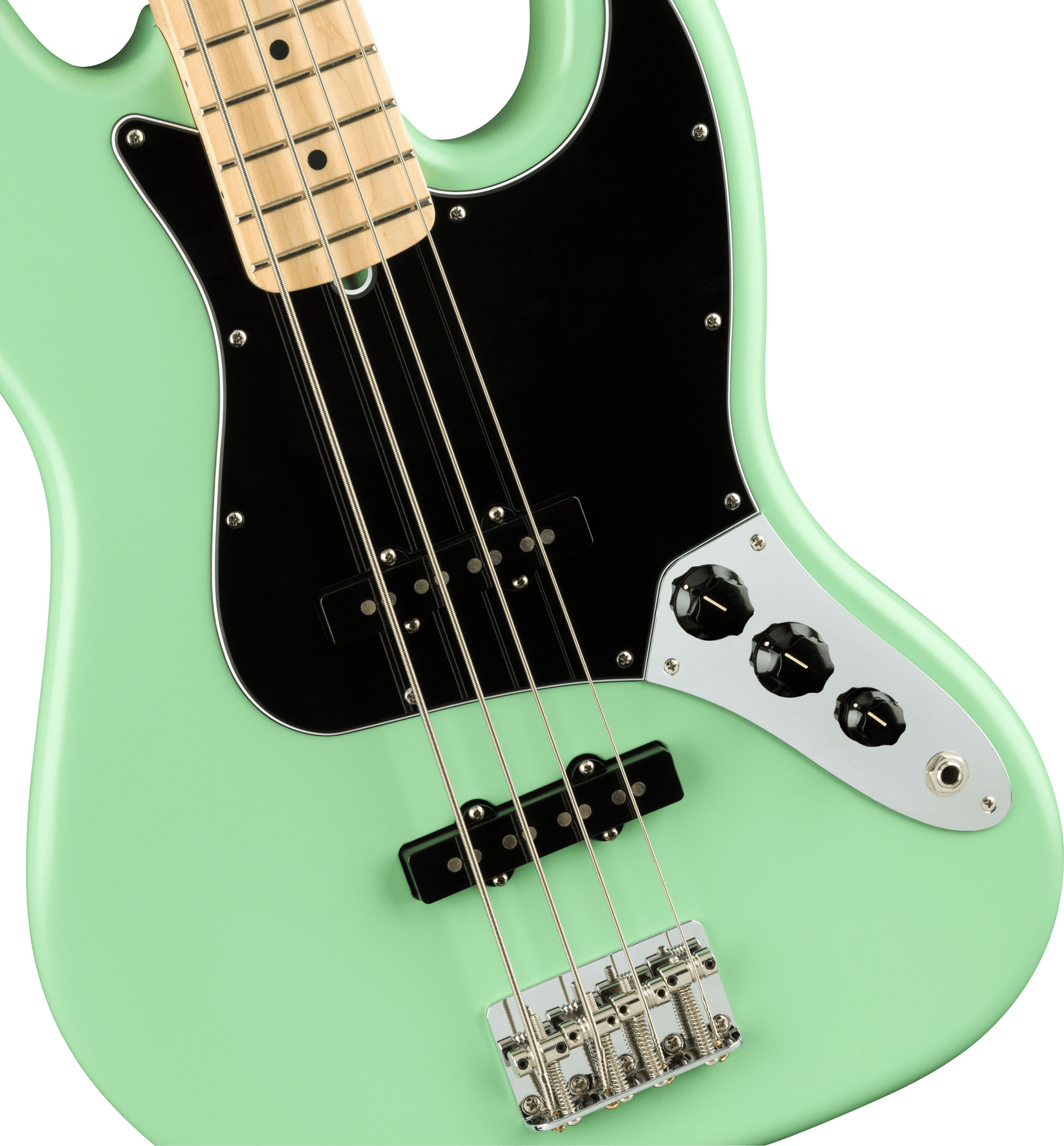 American Performer Jazz Bass®, Maple Fingerboard, Satin Surf Green - Image 4