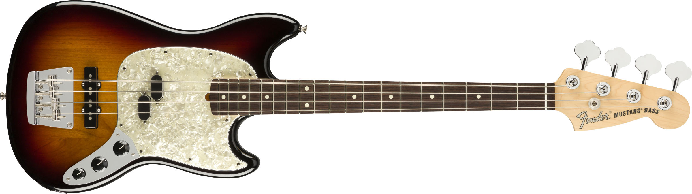 American Performer Mustang Bass®, Rosewood Fingerboard, 3-Color Sunburst - Image 2