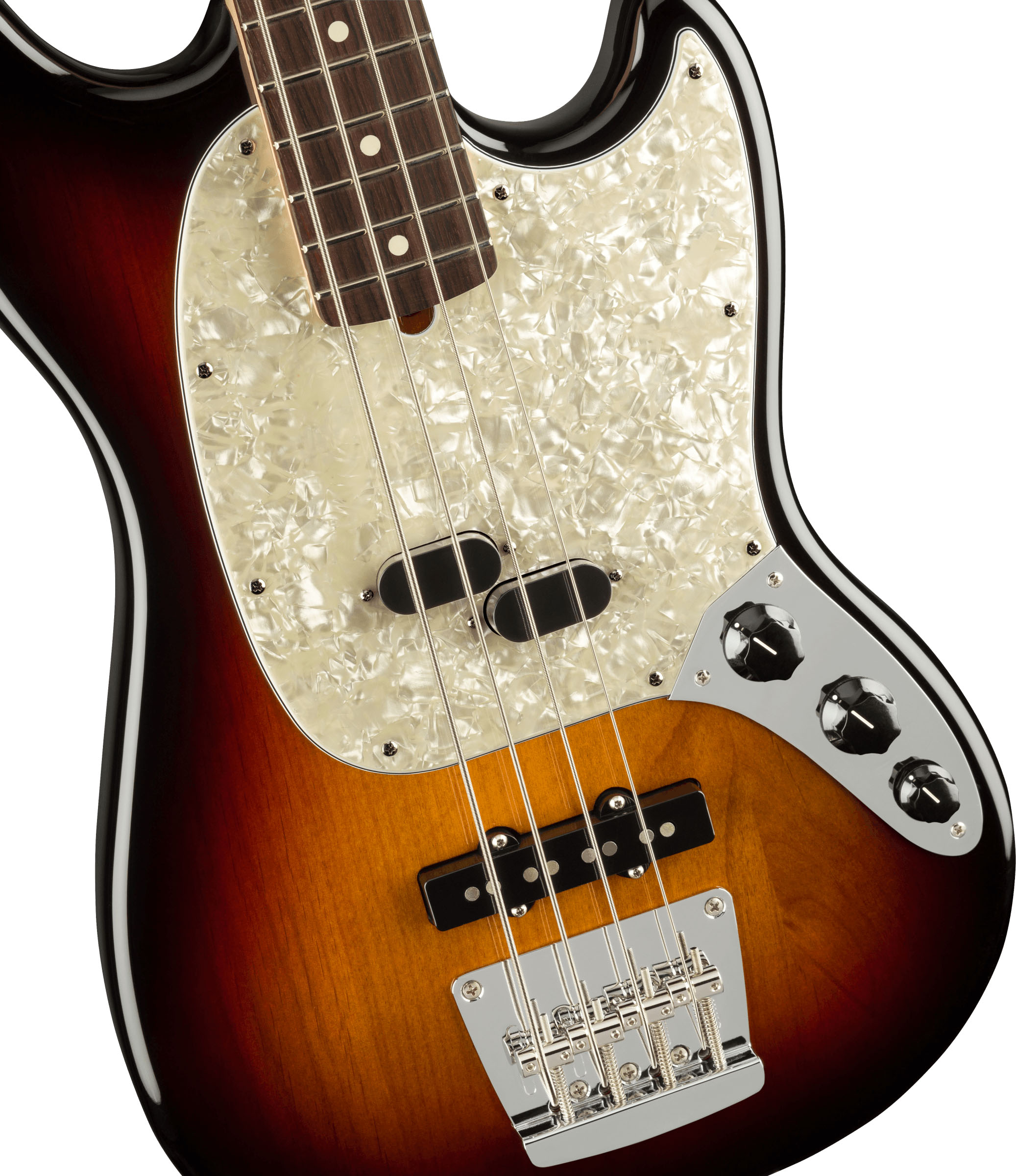 American Performer Mustang Bass®, Rosewood Fingerboard, 3-Color Sunburst - Image 5