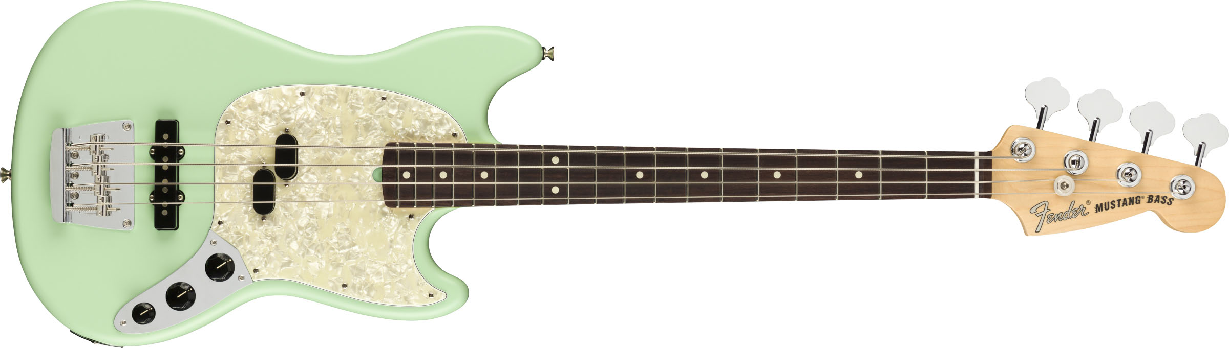 American Performer Mustang Bass®, Rosewood Fingerboard, Satin Surf Green - Image 2
