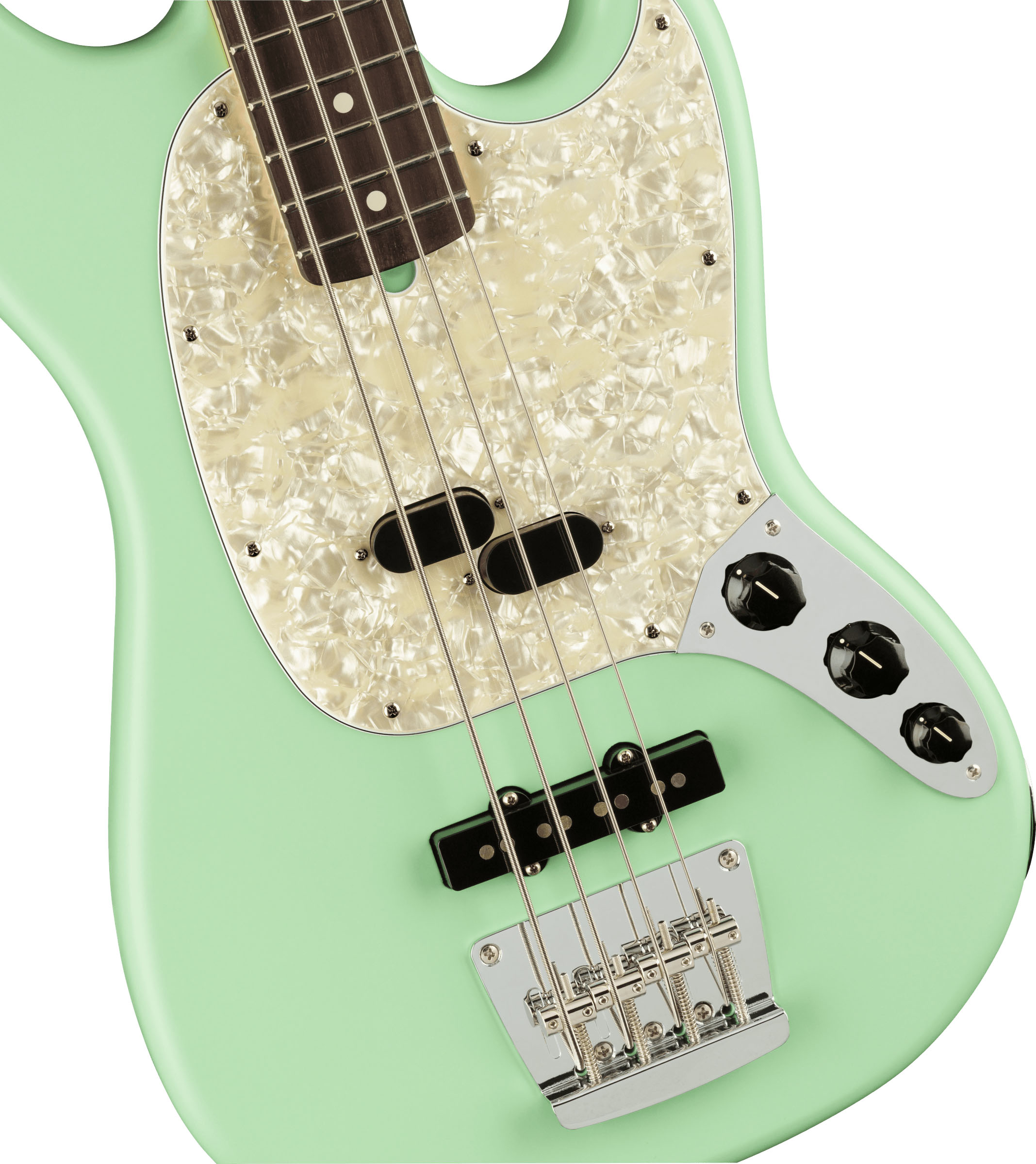 American Performer Mustang Bass®, Rosewood Fingerboard, Satin Surf Green - Image 4
