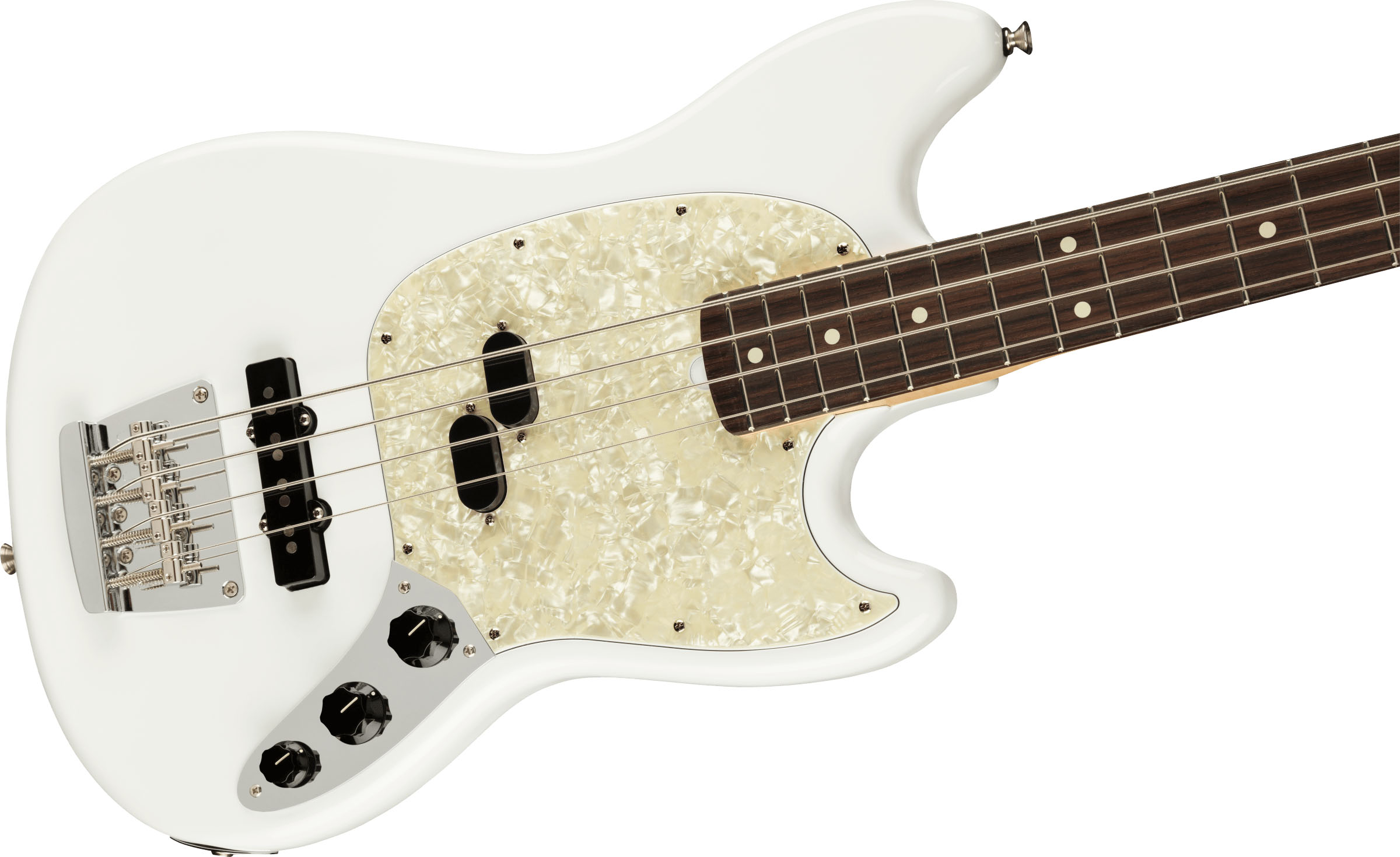 American Performer Mustang Bass®, Rosewood Fingerboard, Arctic White - Image 4