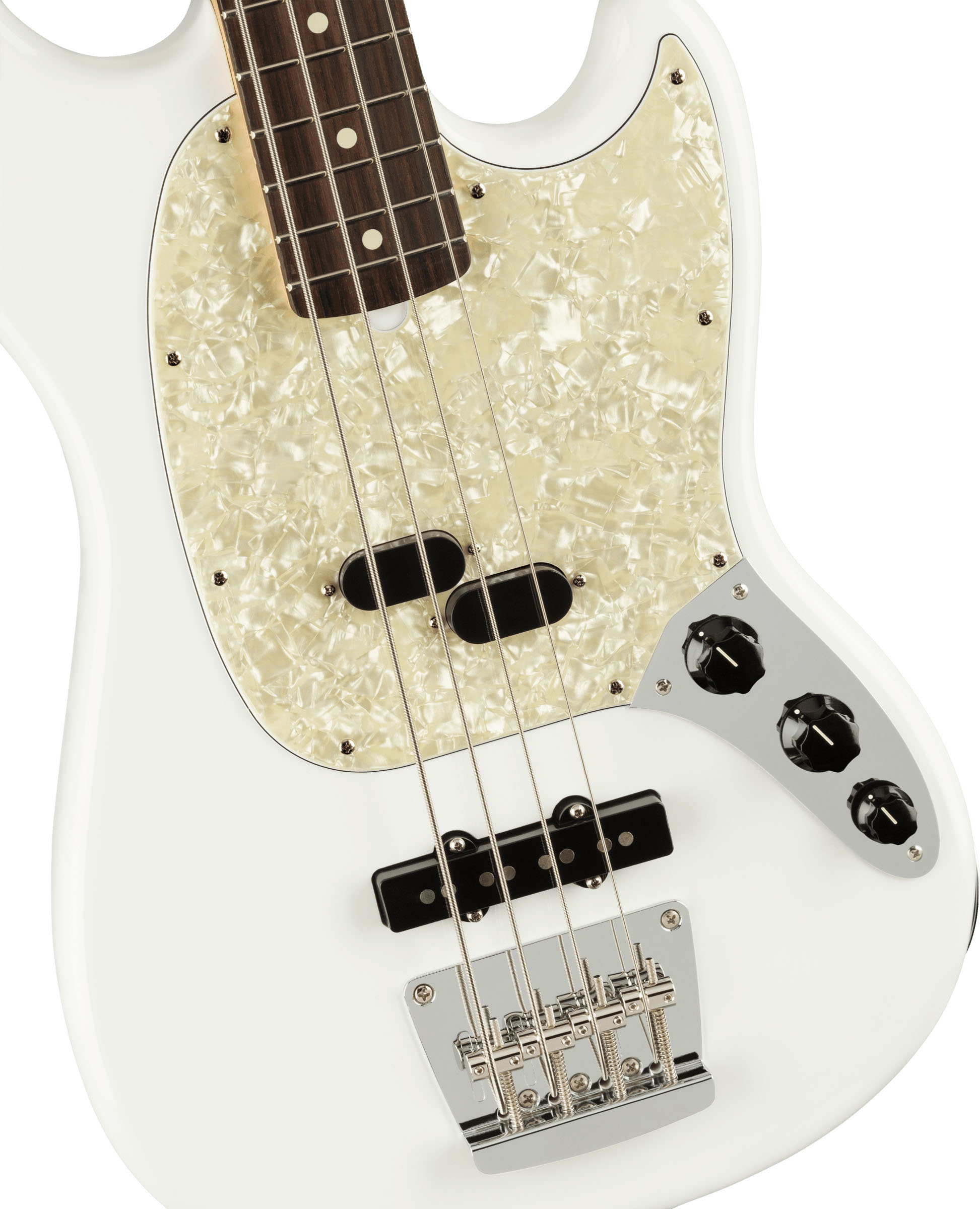 American Performer Mustang Bass®, Rosewood Fingerboard, Arctic White - Image 5
