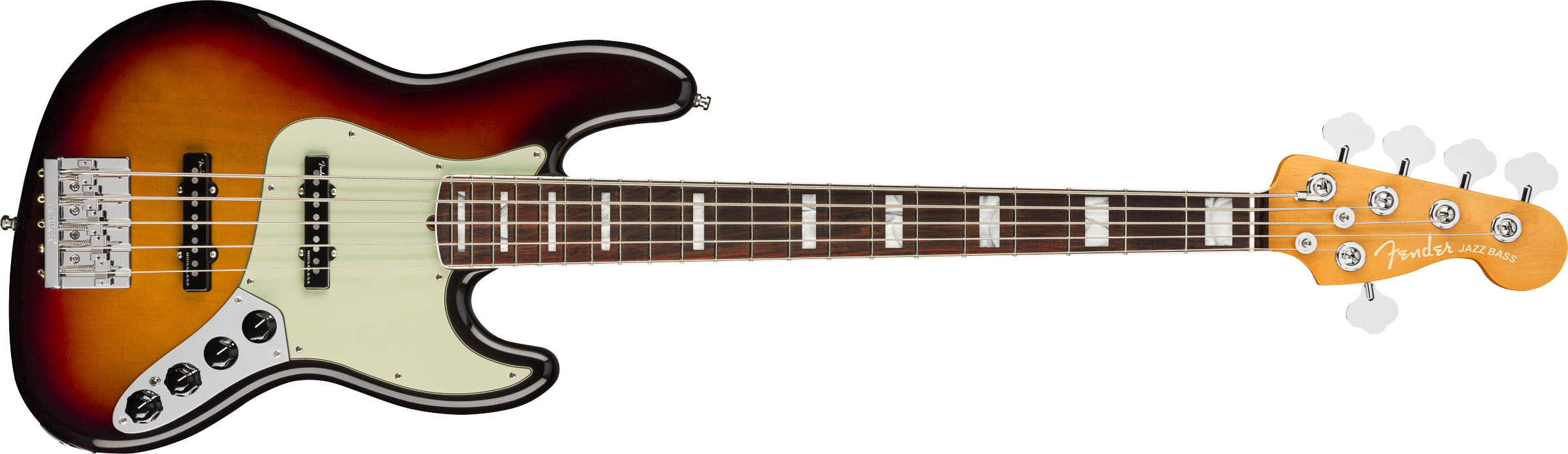 American Ultra Jazz Bass® V, Rosewood Fingerboard, Ultraburst - Image 2
