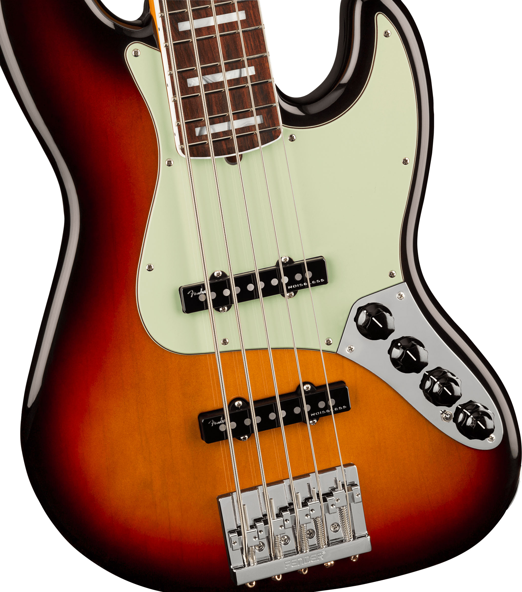 American Ultra Jazz Bass® V, Rosewood Fingerboard, Ultraburst - Image 4