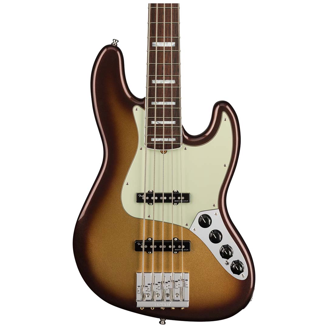 American Ultra Jazz Bass® V, Rosewood Fingerboard, Mocha Burst
