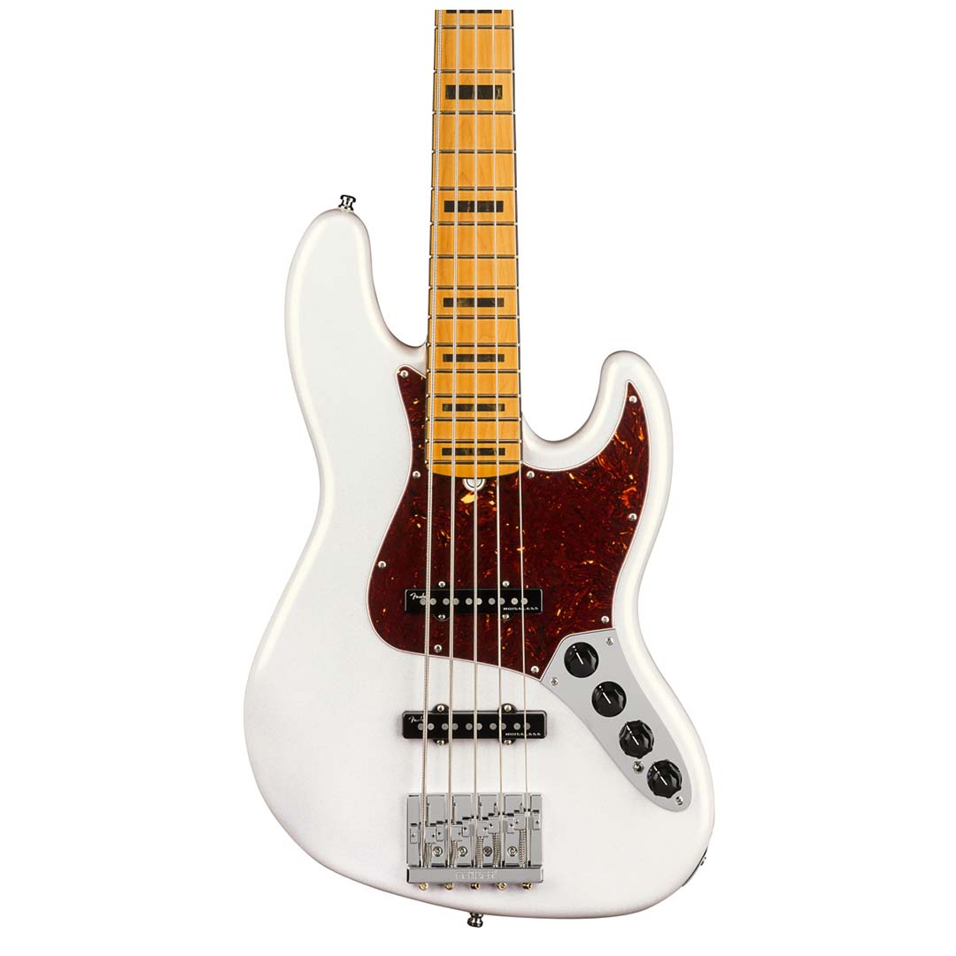 American Ultra Jazz Bass® V, Maple Fingerboard, Arctic Pearl