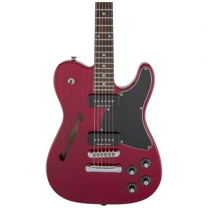 Jim Adkins JA-90 Telecaster® Thinline, Laurel Fingerboard, Crimson Red Transparent