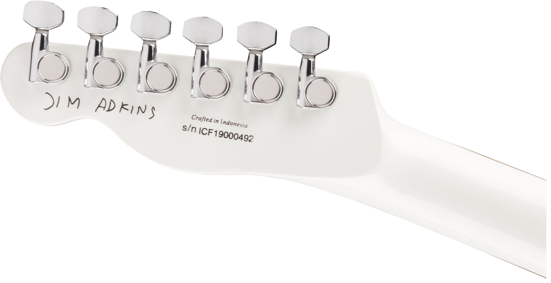 Jim Adkins JA-90 Telecaster® Thinline, Laurel Fingerboard, White - Image 7