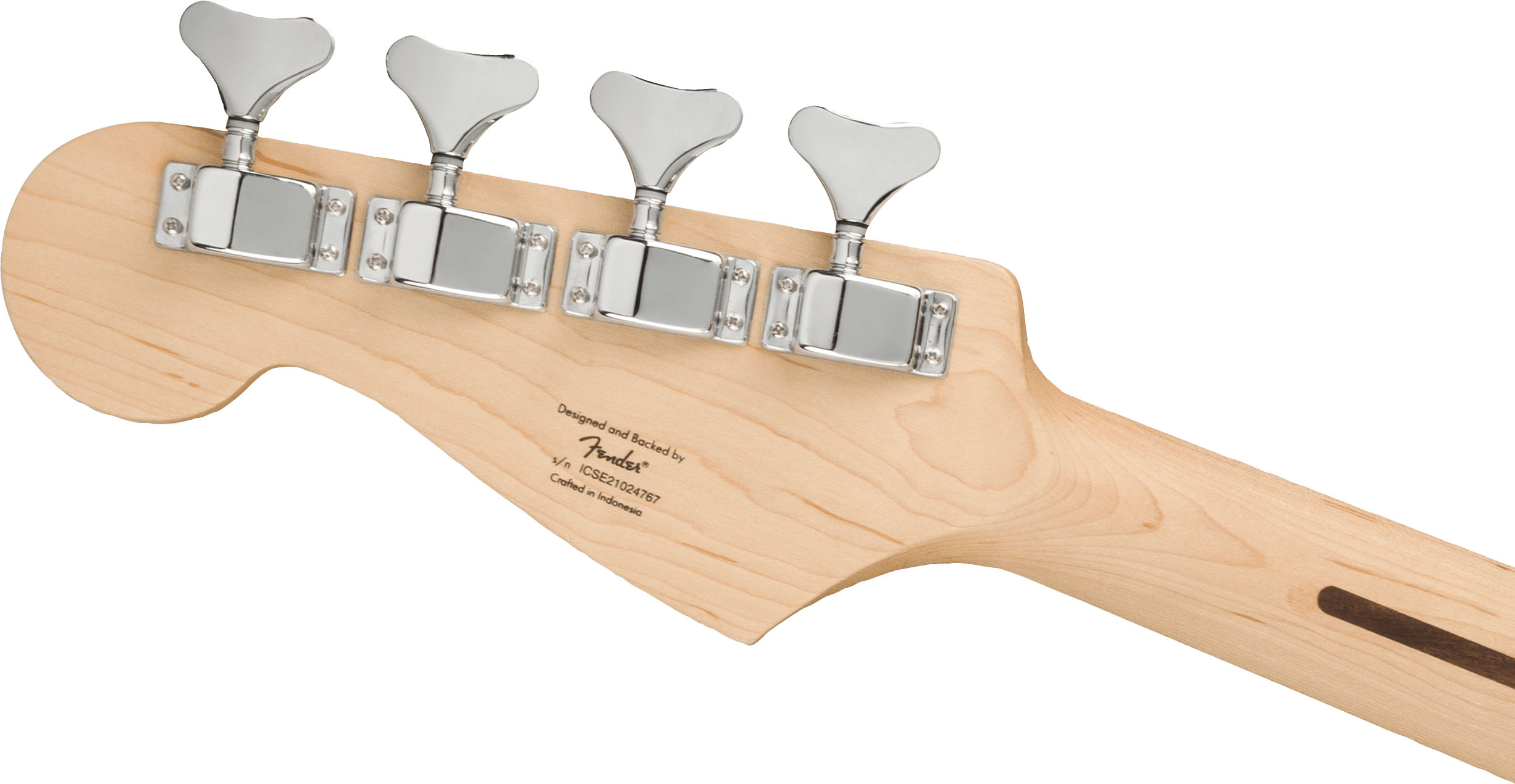 Bronco™ Bass, Maple Fingerboard, White Pickguard, Black - Image 7
