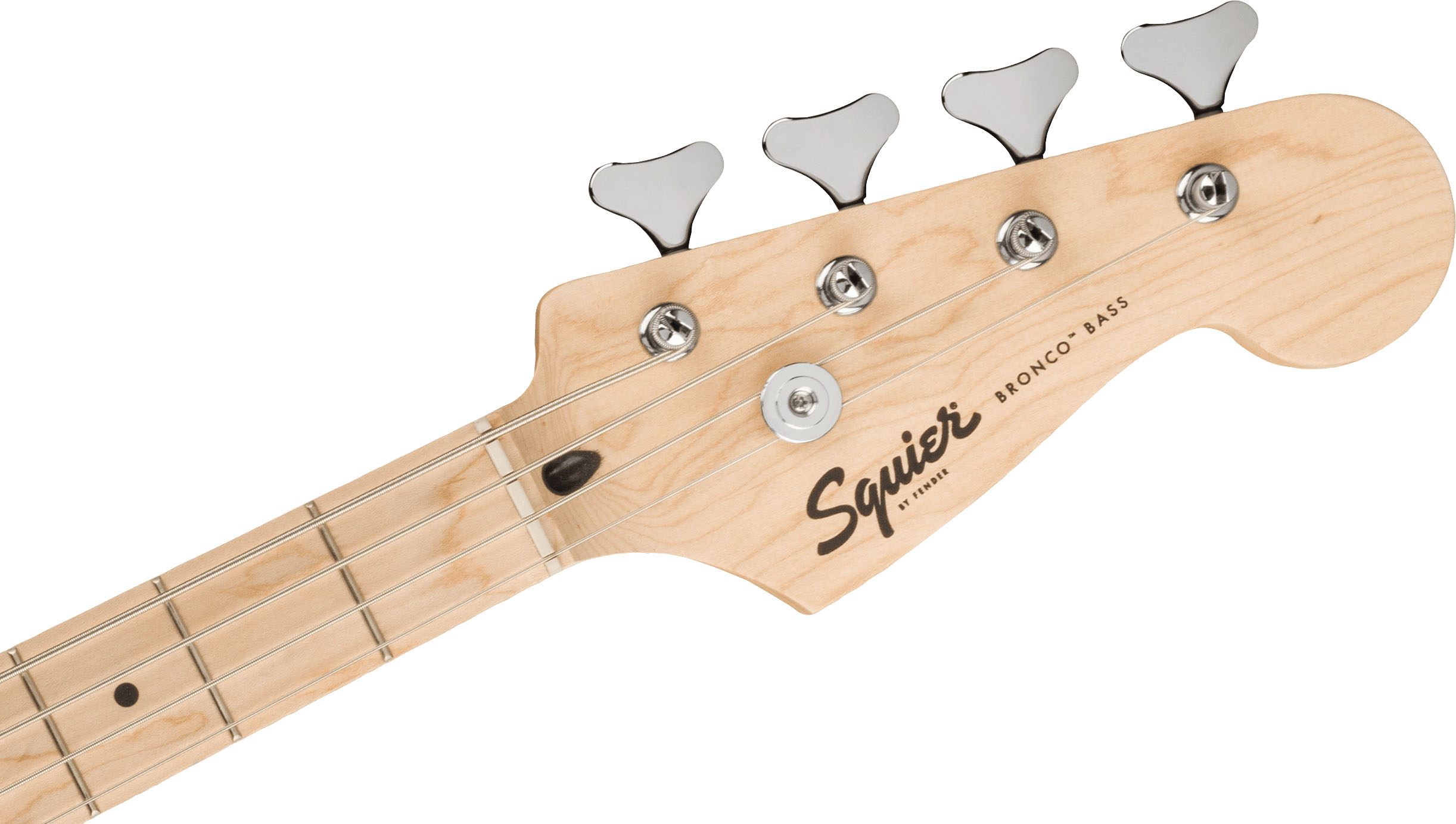Bronco™ Bass, Maple Fingerboard, White Pickguard, Black - Image 6