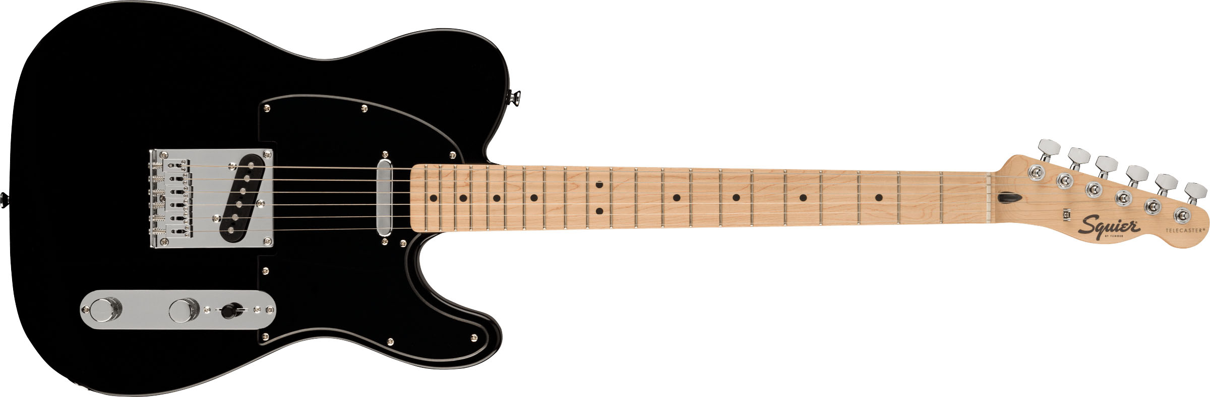 FSR Bullet® Telecaster®, Maple Fingerboard, Black Pickguard, Black - Image 2