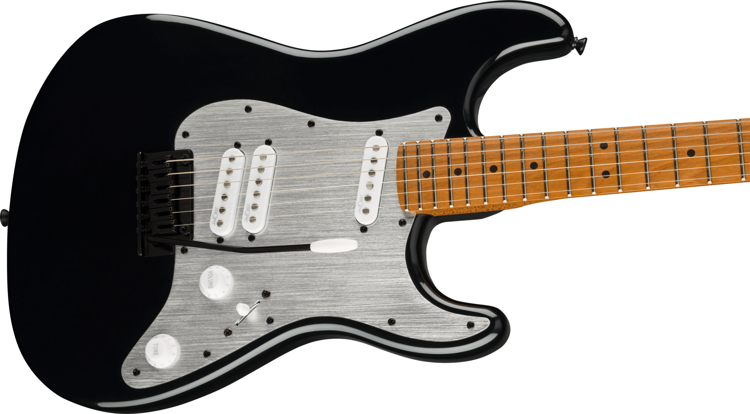 Contemporary Stratocaster® Special, Roasted Maple Fingerboard, Silver Anodized Pickguard, Black - Image 5