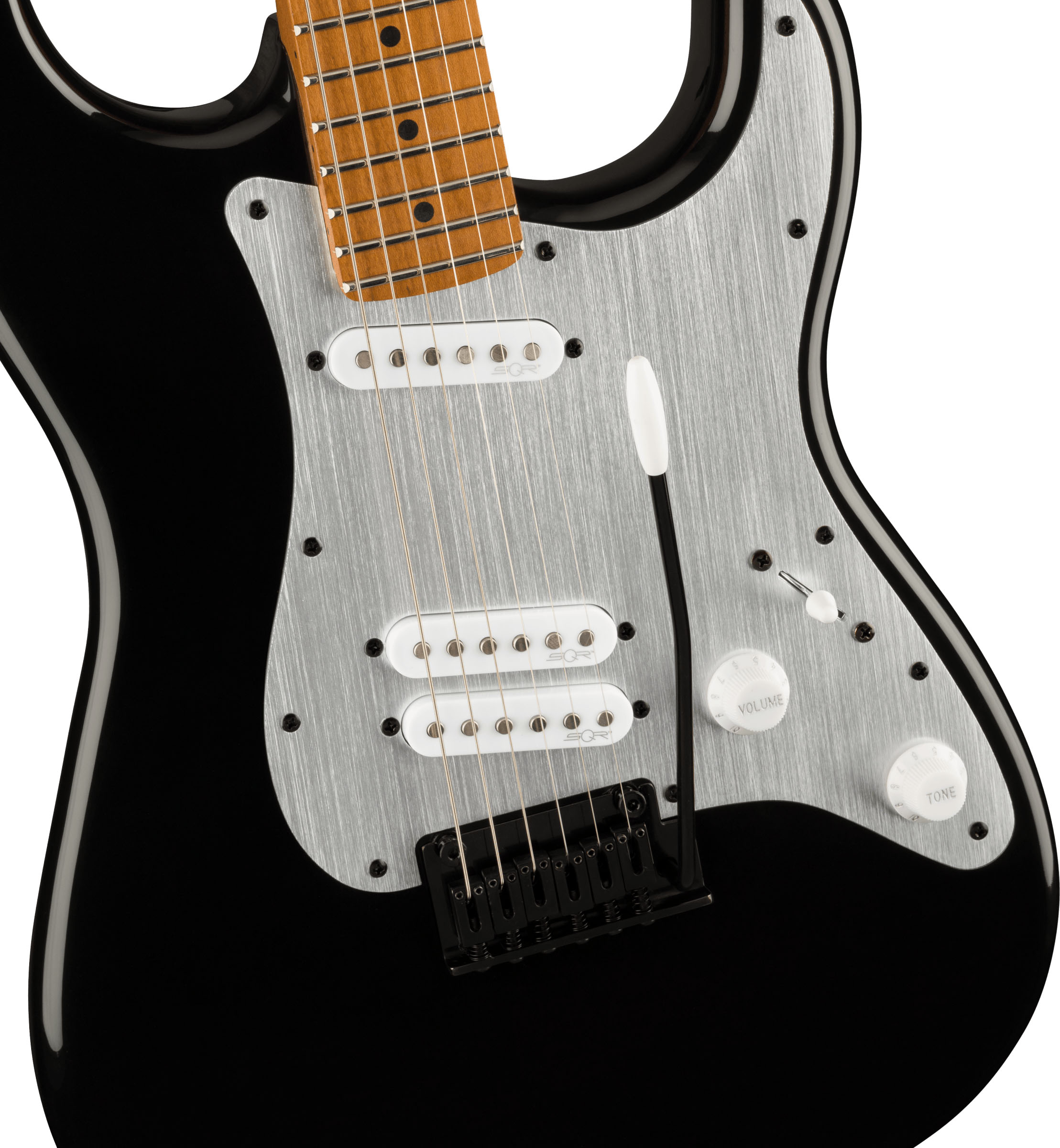 Contemporary Stratocaster® Special, Roasted Maple Fingerboard, Silver Anodized Pickguard, Black - Image 4